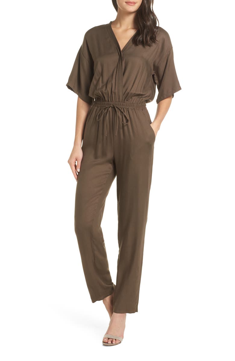 Fraiche by J Surplice Jumpsuit, Main, color,