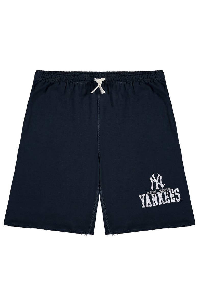 PROFILE Men's Navy New York Yankees Big & Tall French Terry Shorts, Main, color, Navy