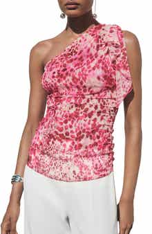 MANGO Corinne One-Shoulder Top