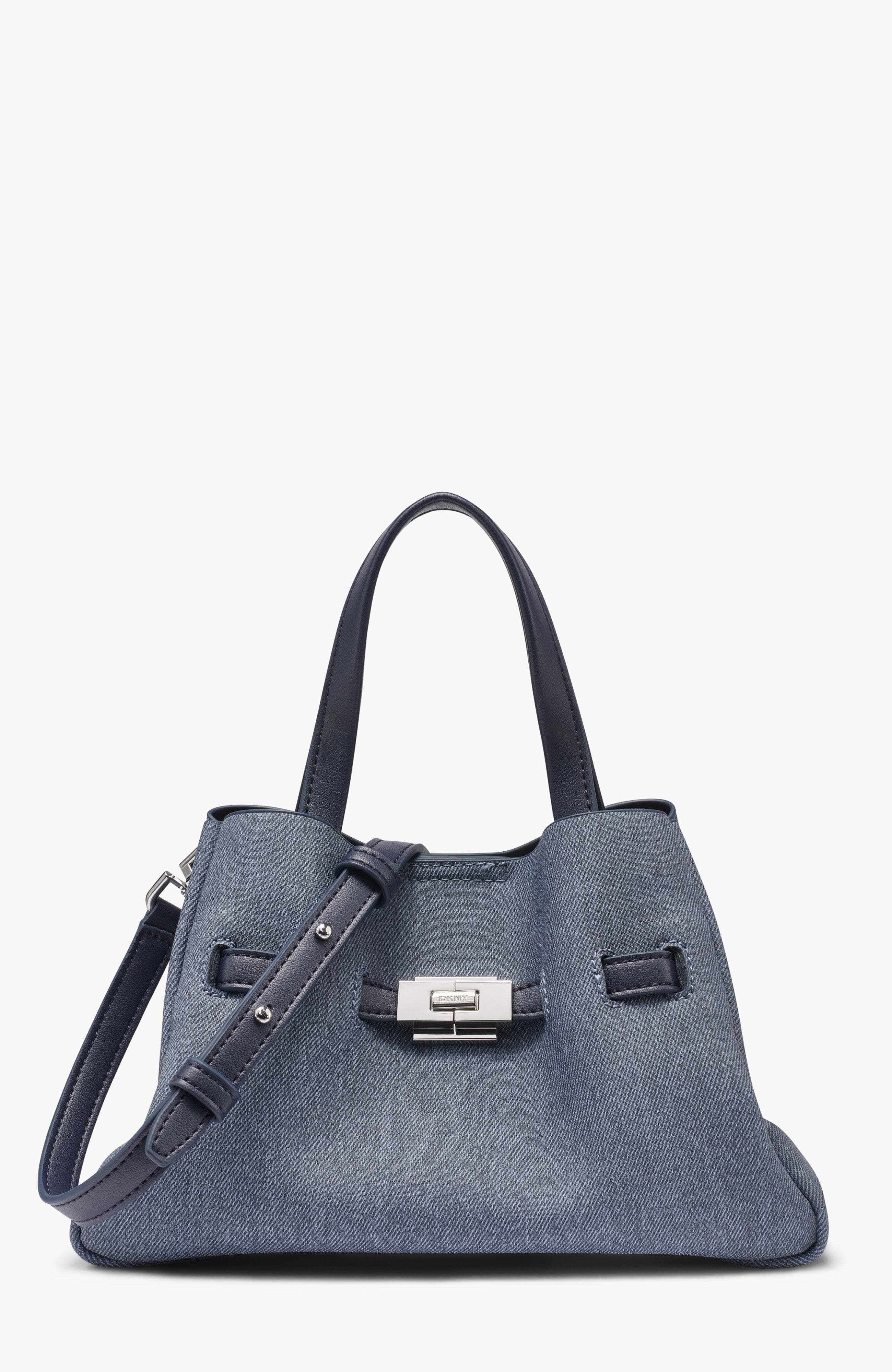 Dkny Bryar Small Denim Satchel In Blue