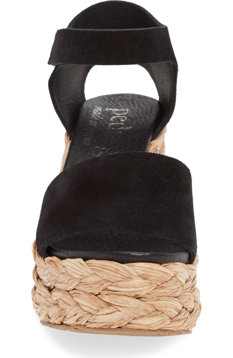 Pedro Garcia Dory Raffia Wedge Sandal, Alternate, color,