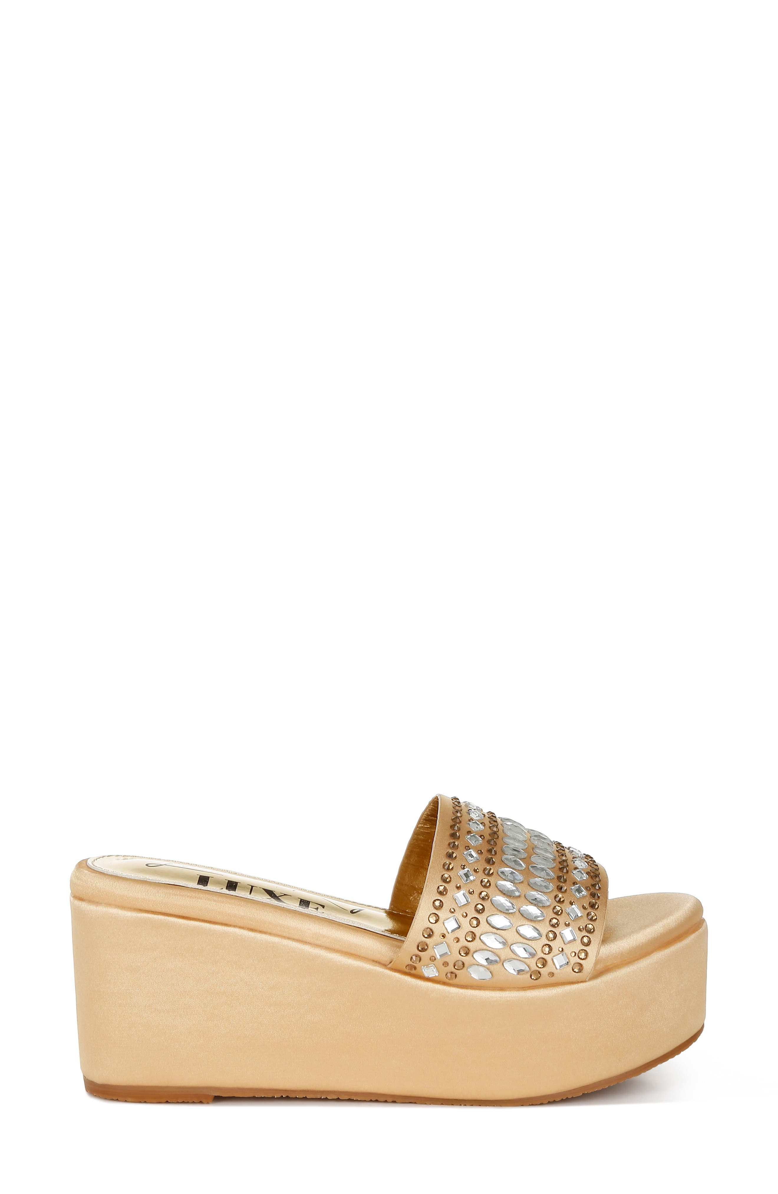 LONDON RAG Batanga Platform Wedge Sandal, Alternate, color, Gold