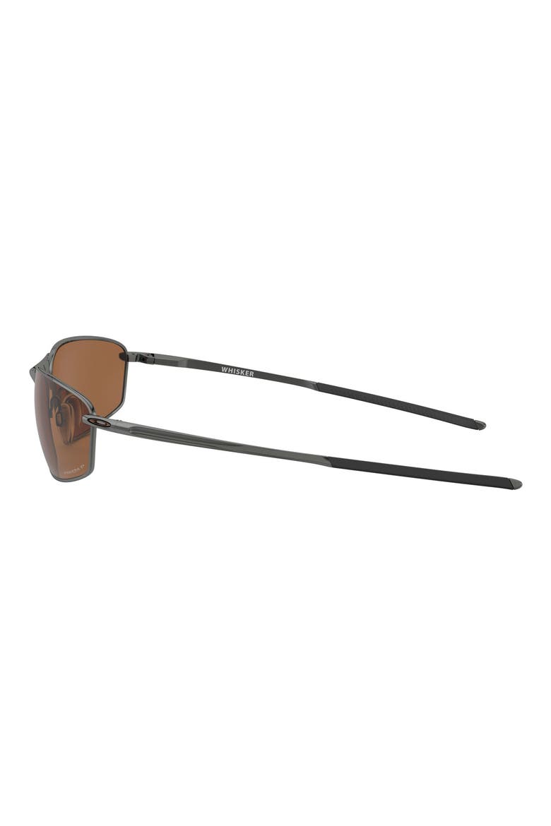 60mm Polarized Rectangle Sunglasses, Alternate, color, TUNGSTEN/ PRIZM TUNGSTEN