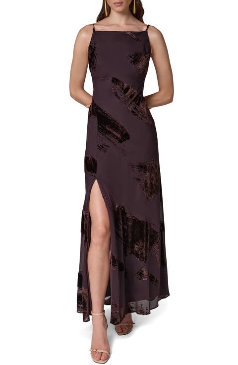 Flocked Velvet Cocktail Dress