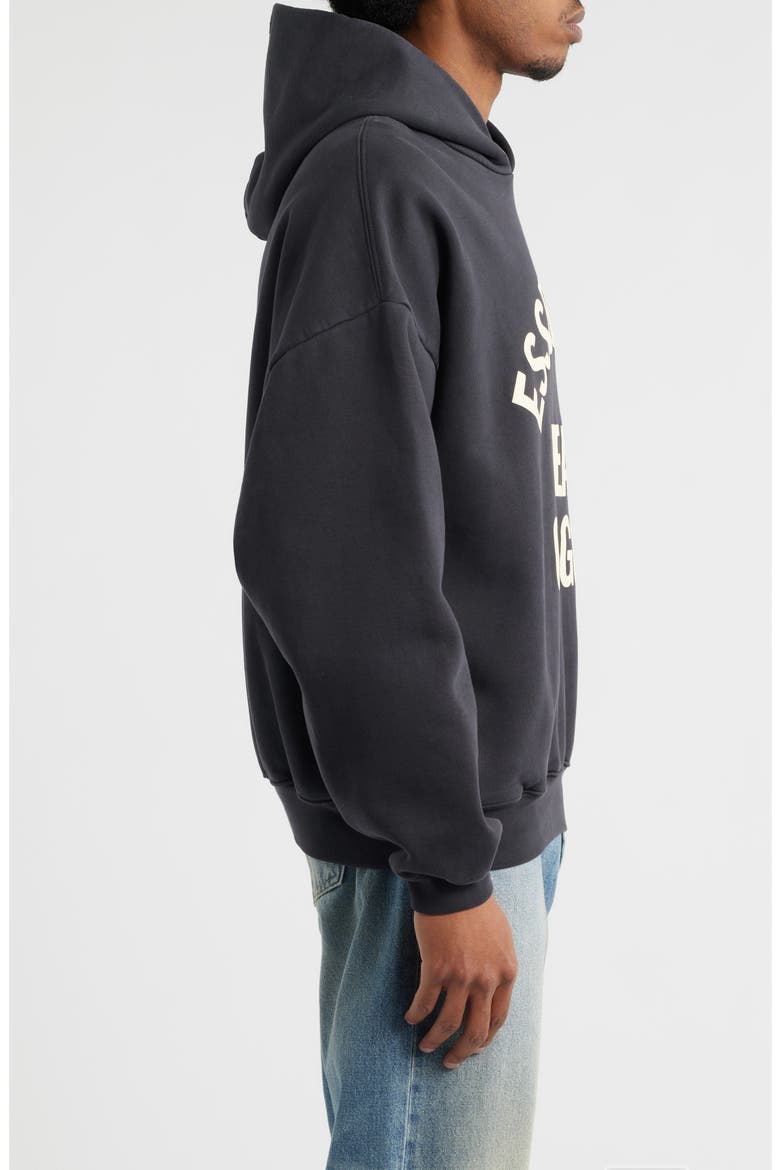 Campus '90s Fleece Logo Graphic Hoodie, Alternate, color, FADED BLACK