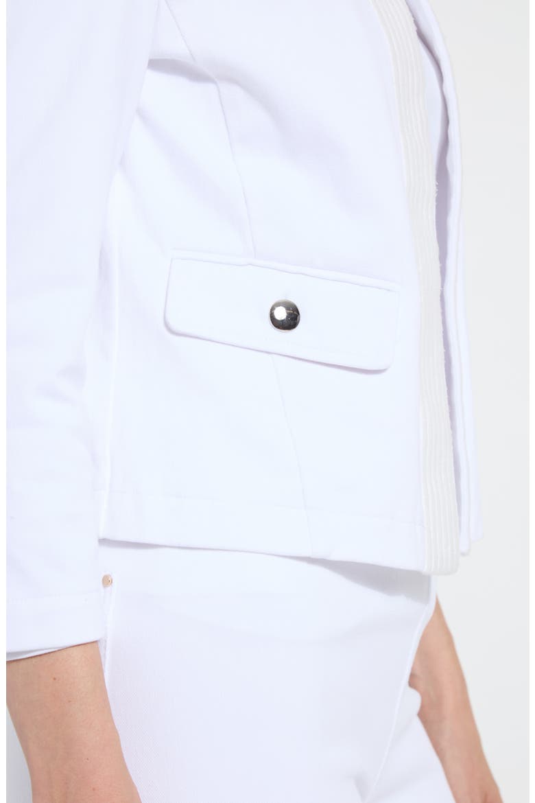 Arbor Embroidered Cotton Blend Jacket, Alternate, color, WHITE