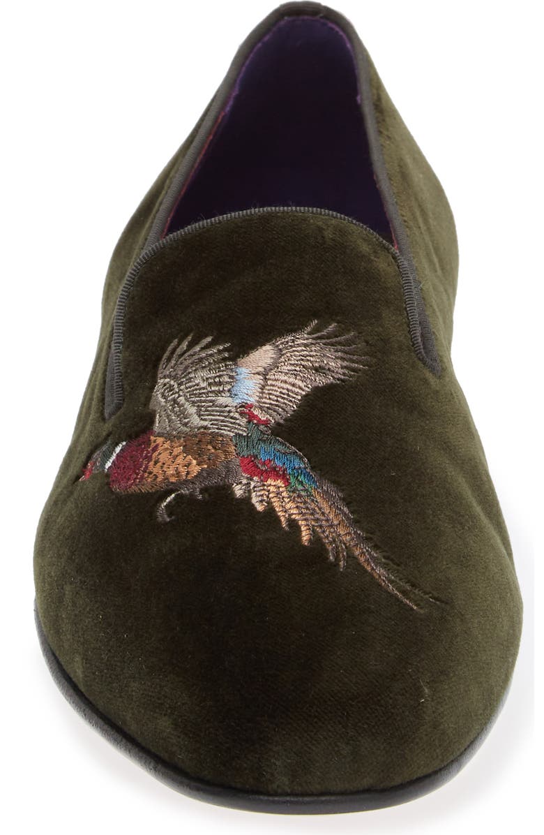 Ralph Lauren Purple Label Alonzo Pheasant Velvet Loafer, Alternate, color,