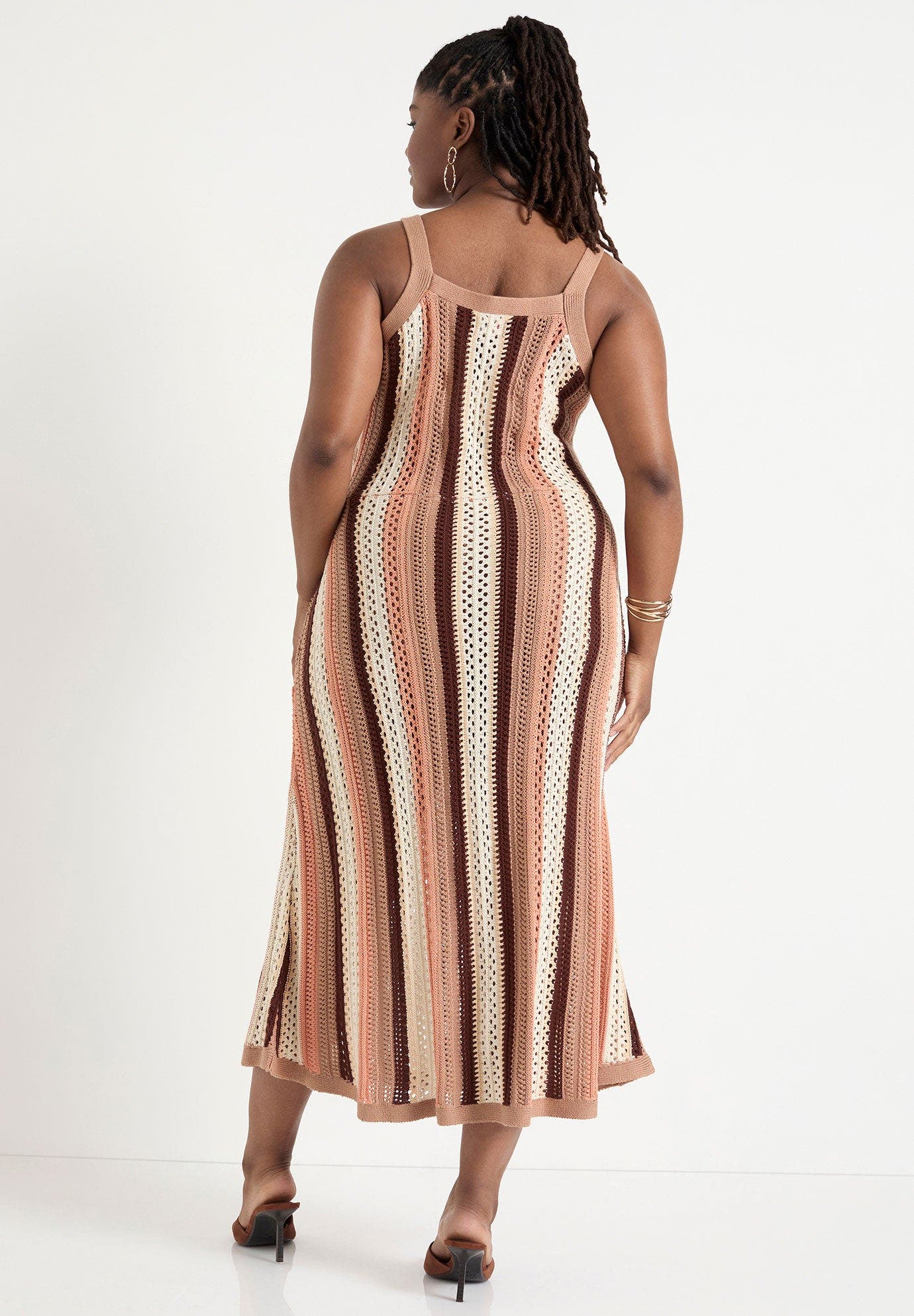 Stripe Sweater Midi Dress - image 2