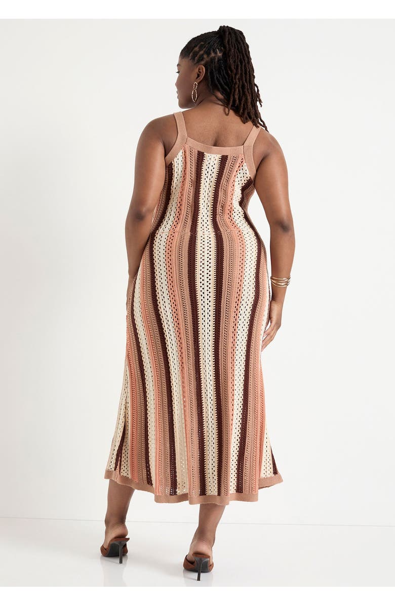 June + Vie Stripe Sweater Midi Dress, Alternate, color, 