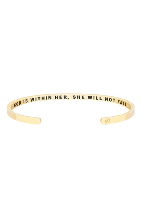 God Is Within Her, She Will Not Fall bracelet