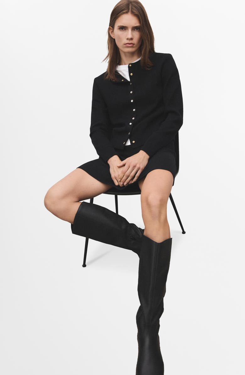 MANGO Crewneck Cardigan, Alternate, color, 