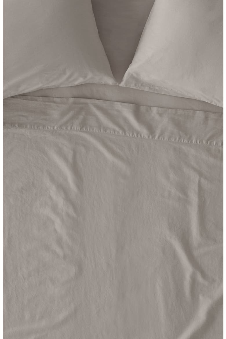 Organic Cotton Organic Room Service Sateen Flat Sheet, Alternate, color, Dove Grey