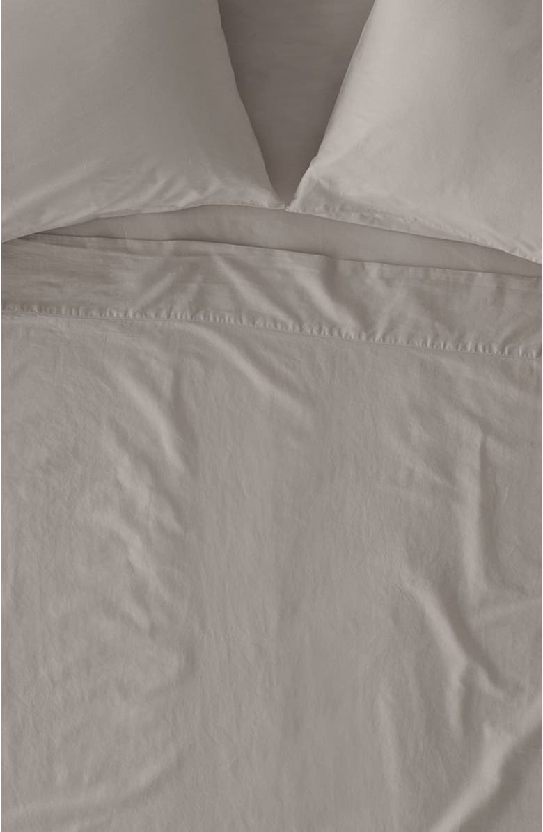 Pact Organic Cotton Organic Room Service Sateen Fitted Sheet, Alternate, color, Dove Grey