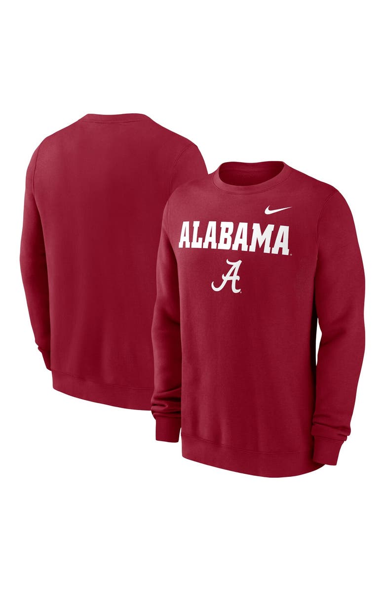Nike Men's Nike Crimson Alabama Crimson Tide Primetime Primary Stack Pullover Sweatshirt, Main, color, 