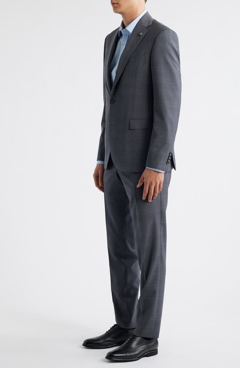 Jack Victor Esprit Plaid Suit, Alternate, color, Grey
