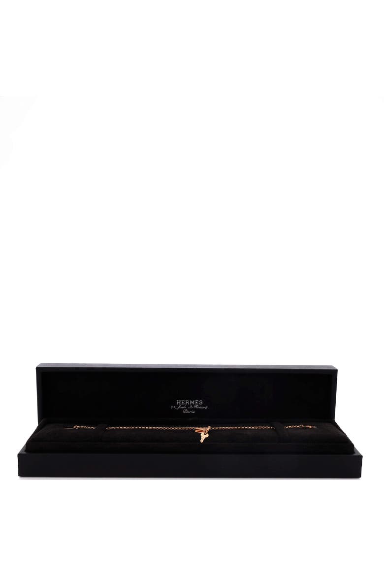 Kelly Clochette Chain Bracelet 18K Rose Gold with Pave Diamonds Small, Alternate, color, Rose Gold