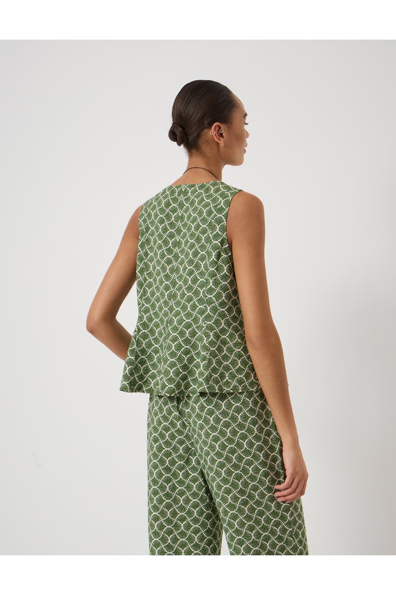 Sybil V-Neck Air Flow Godet Top, Alternate, color, Seashell Green