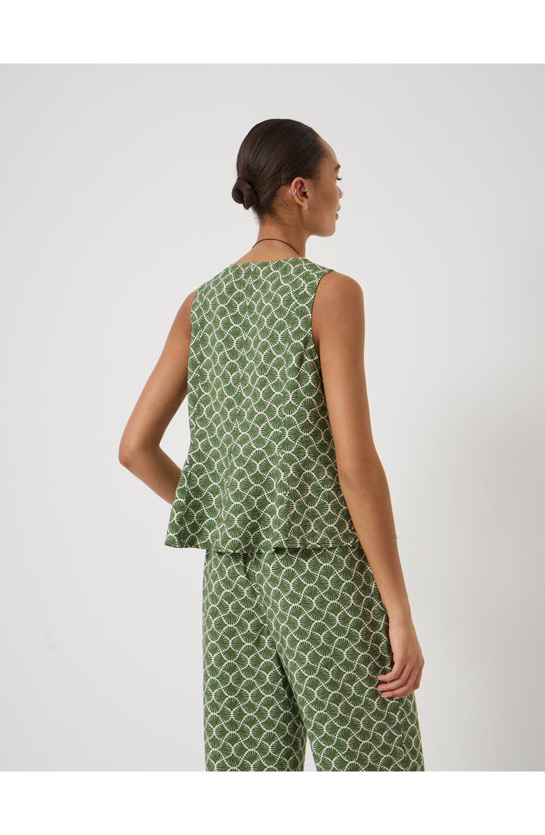 Hush Sybil V-Neck Air Flow Godet Top, Alternate, color, Seashell Green