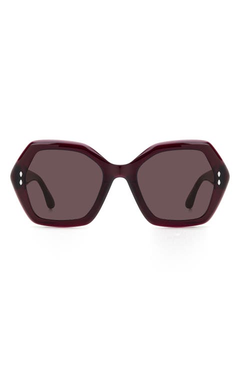 53mm Geometric Sunglasses