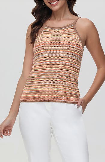 525 Taylor Knit Camisole In Cinnamon Combo