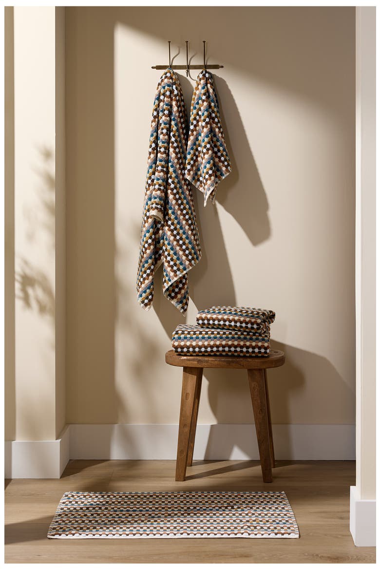 Mosaic Organic Cotton Towel (Nordstrom Exclusive), Alternate, color, BROWN/ BLUE MULTI