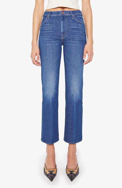 Mother The Kick It Flood Ankle Straight Leg Jeans In Blue