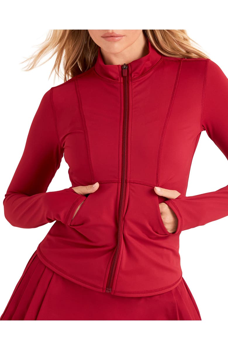 Adore Me Aura Active Jacket, Alternate, color, Dark Red
