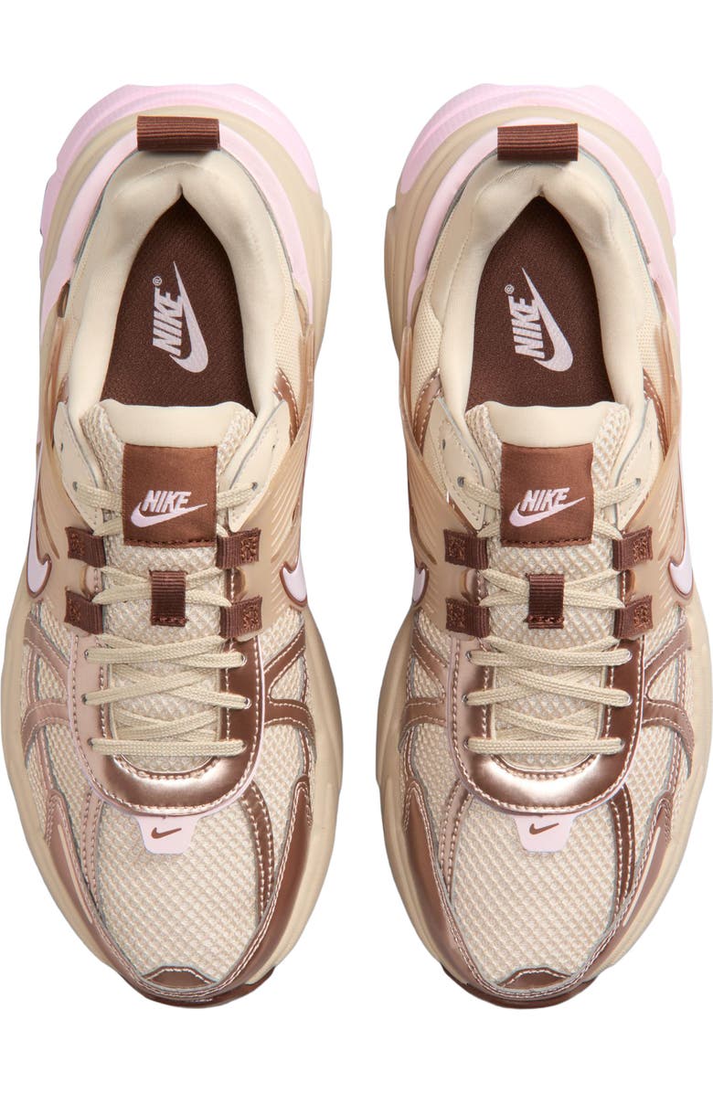 Nike V2K Run Sneaker, Alternate, color, Sand Drift/ Pink/ Brown