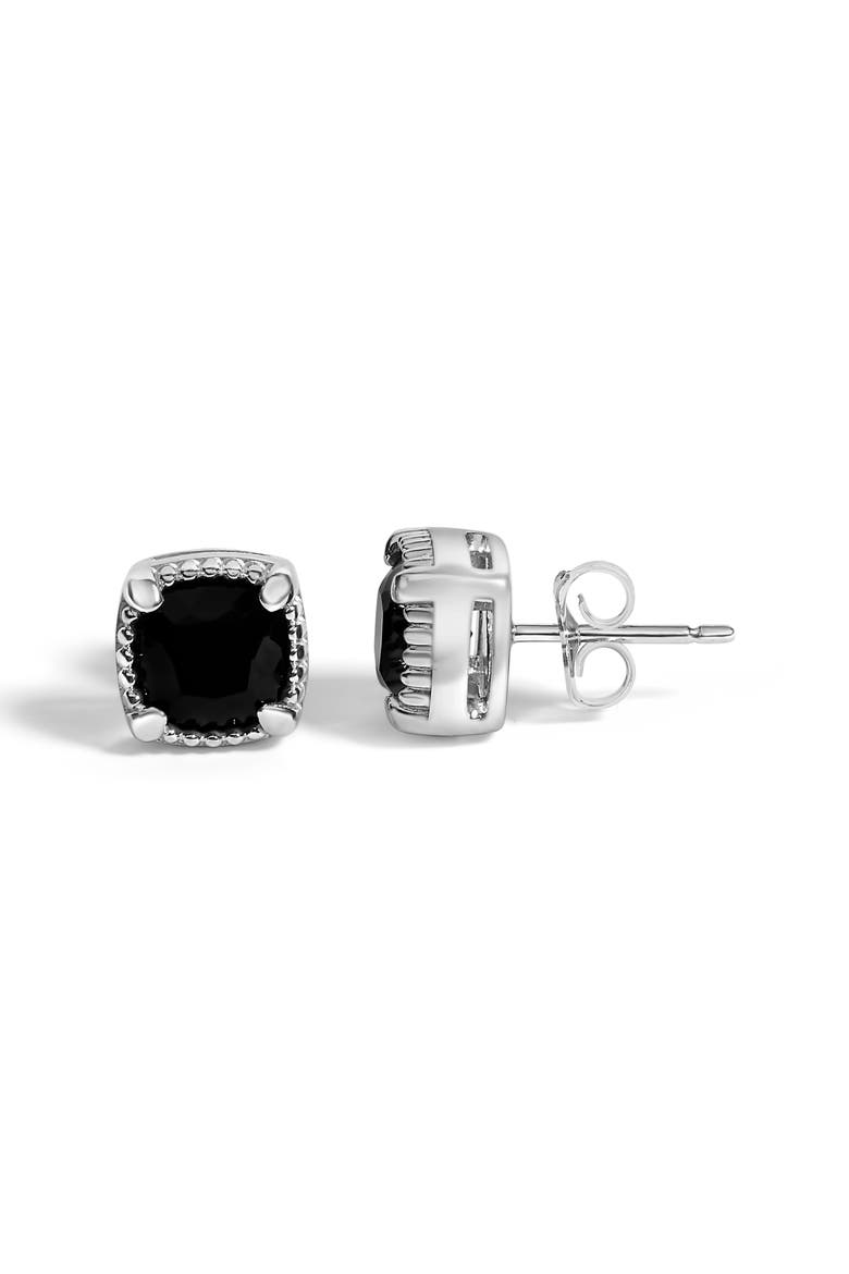 Sterling Silver Cushion Onyx 3-Piece Jewelry Set Ring Earrings Pendant, Alternate, color, Silver
