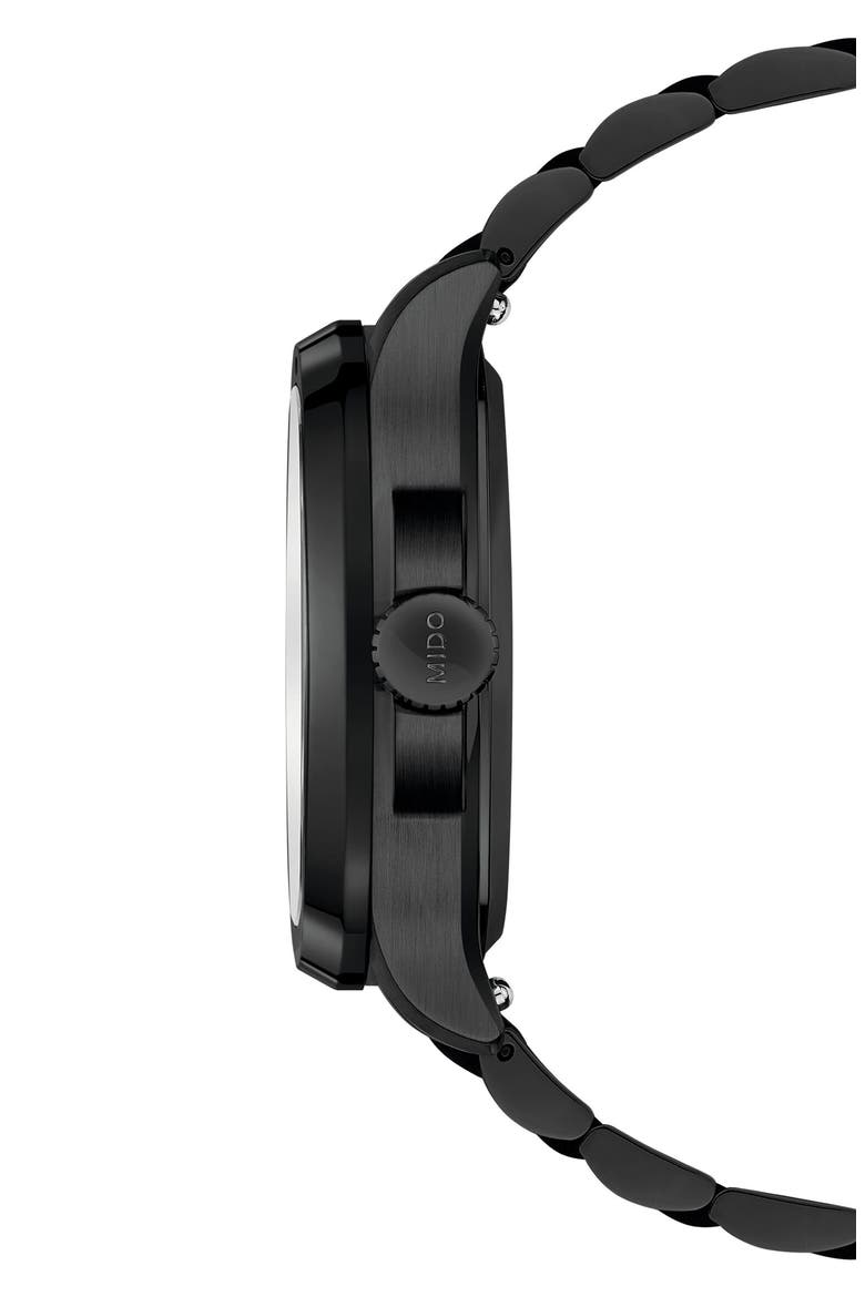 Multifort TV Big Date Automatic Bracelet Watch, 39.2mm x 40mm, Alternate, color, BLACK