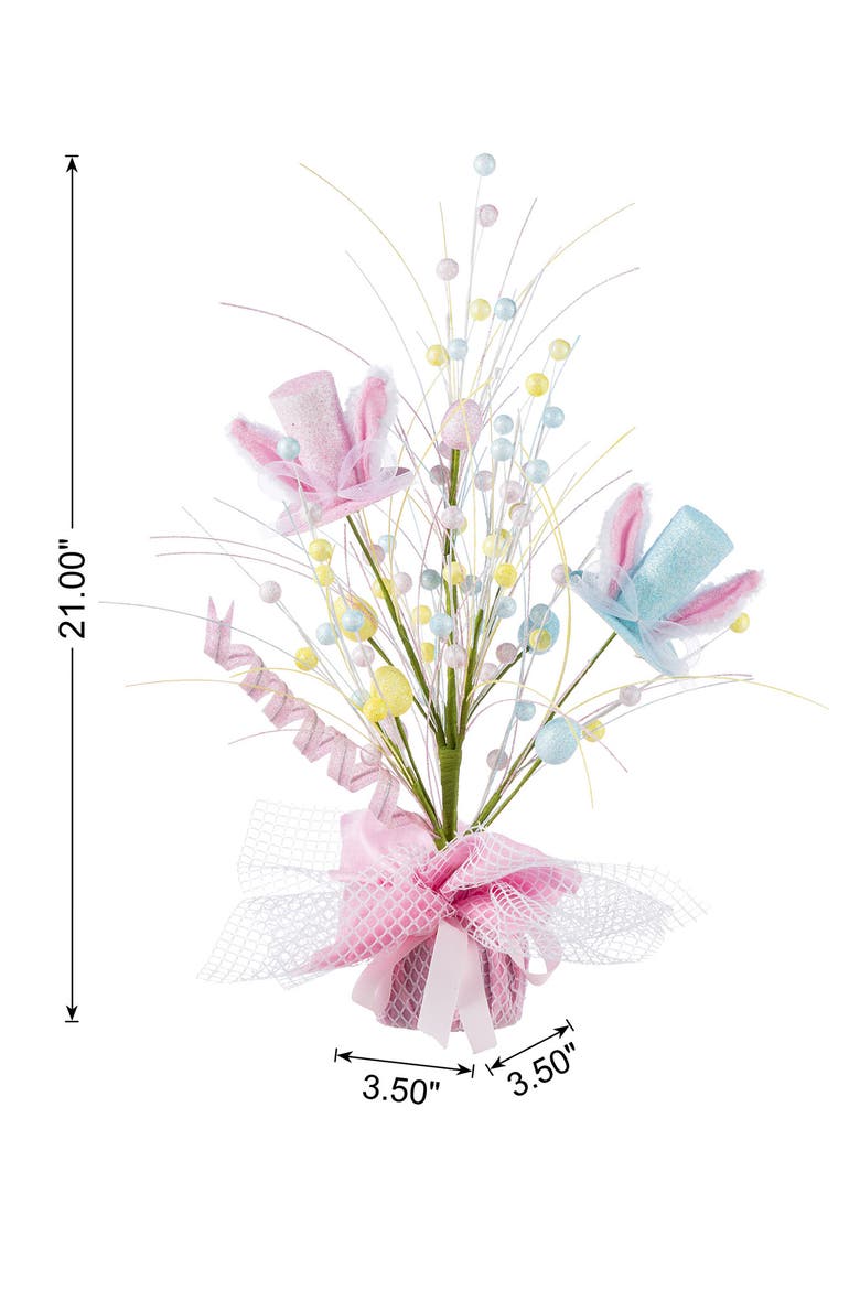 21"H Easter Glitter Egg & Top Hat Table Tree, Alternate, color, Pink
