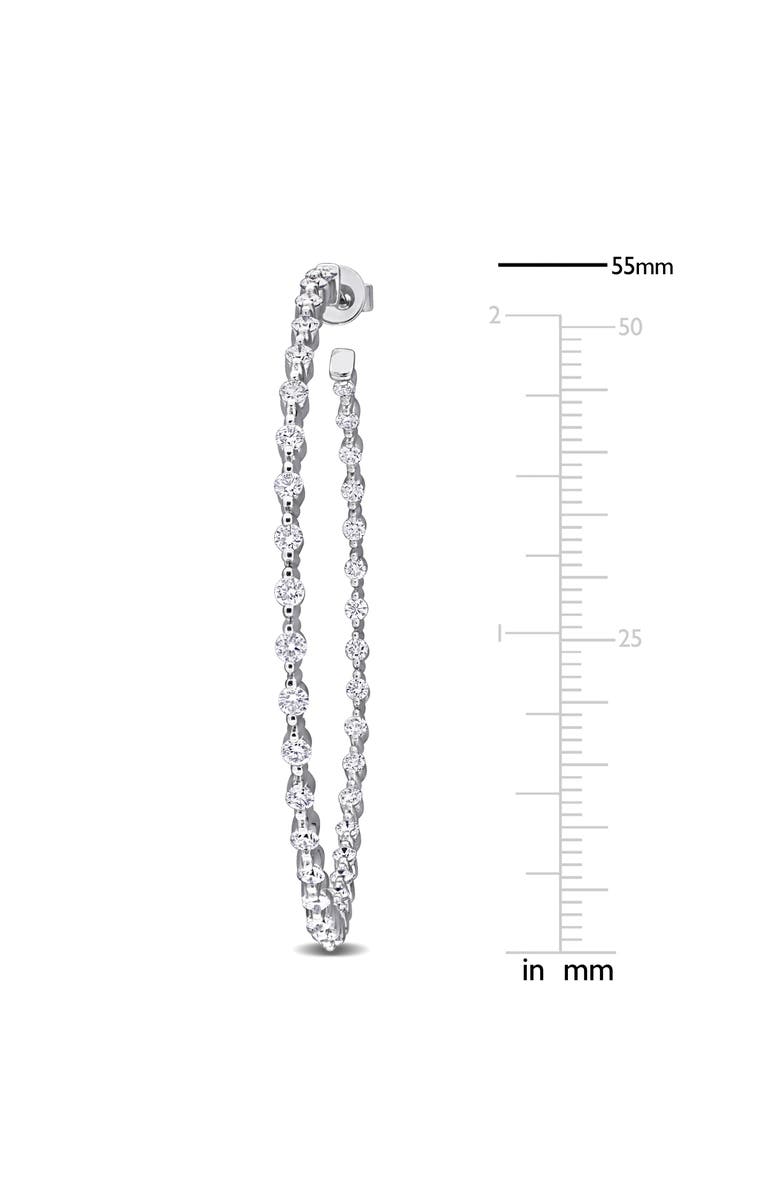 Julianna B. 2 3/4ct. t.w. Lab-Grown Diamond Hoop Earrings 14k, Alternate, color, White Gold