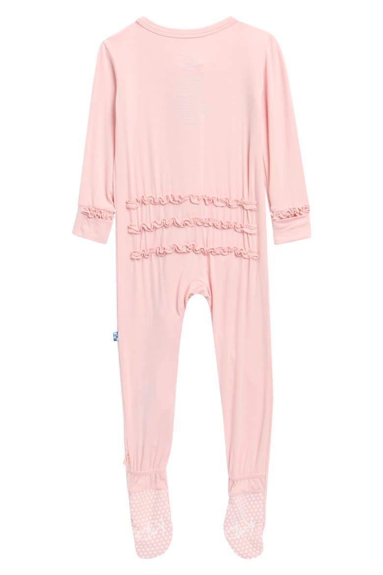 Kids' Ruffle Footie Pajamas, Alternate, color, BABY ROSE