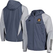 adidas Men's adidas Charcoal Atlanta United FC All-Weather Raglan Hoodie Full-Zip Jacket