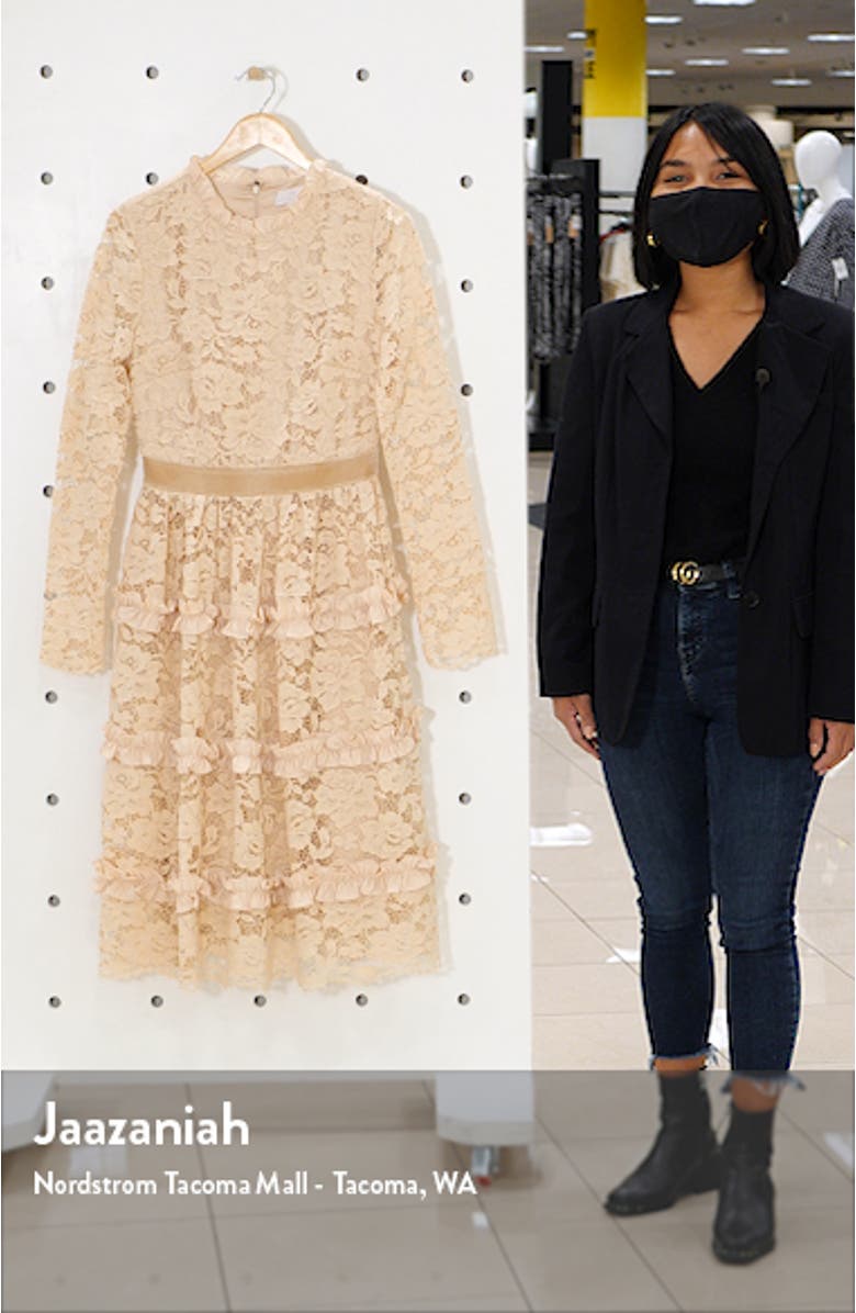 Ruffle Lace Long Sleeve Dress, sales video thumbnail