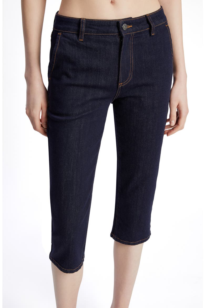 Bruna Pedal Pusher Jeans, Alternate, color, DARK