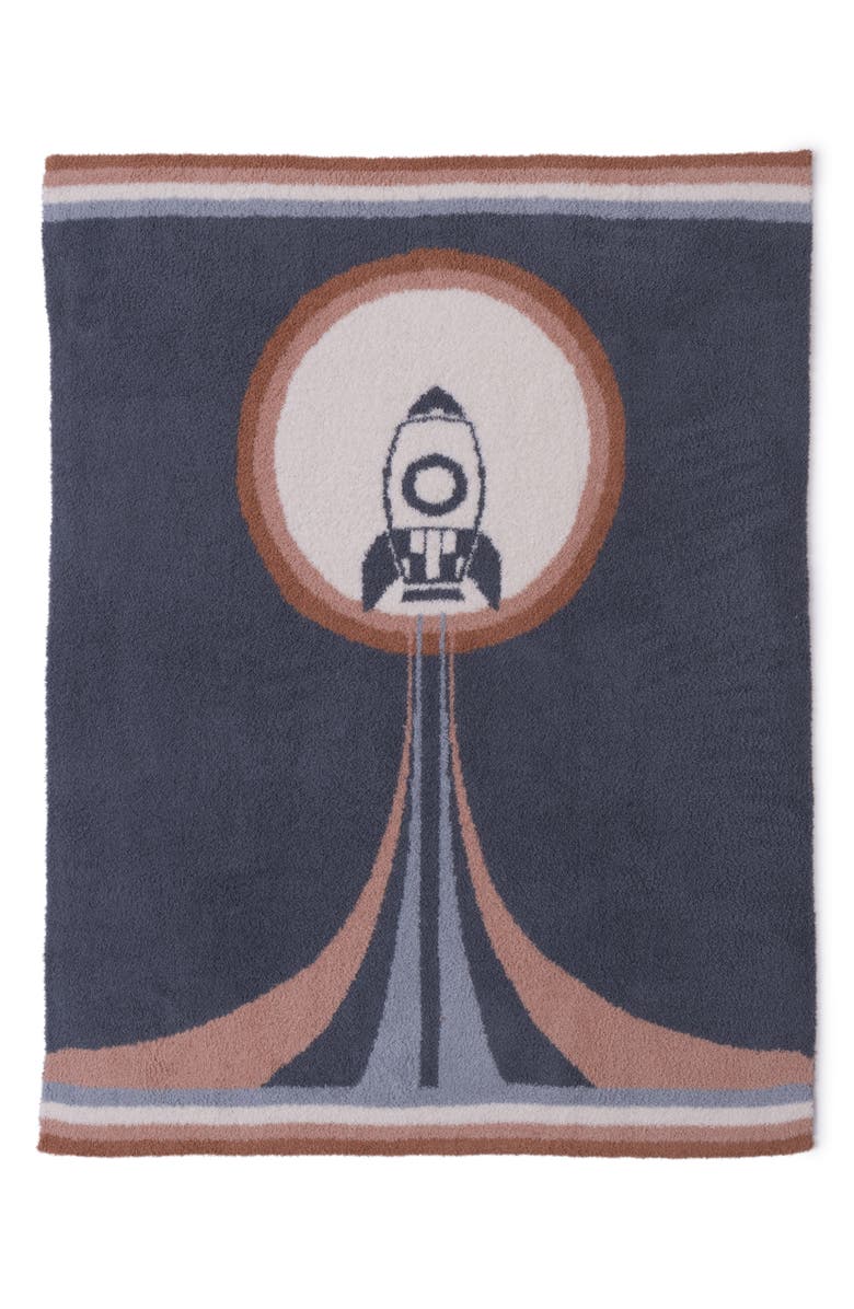 Barefoot Dreams<sup>®</sup> CozyChic<sup>®</sup> Spaceship Stroller Blanket, Alternate, color, Shadow Blue Multi