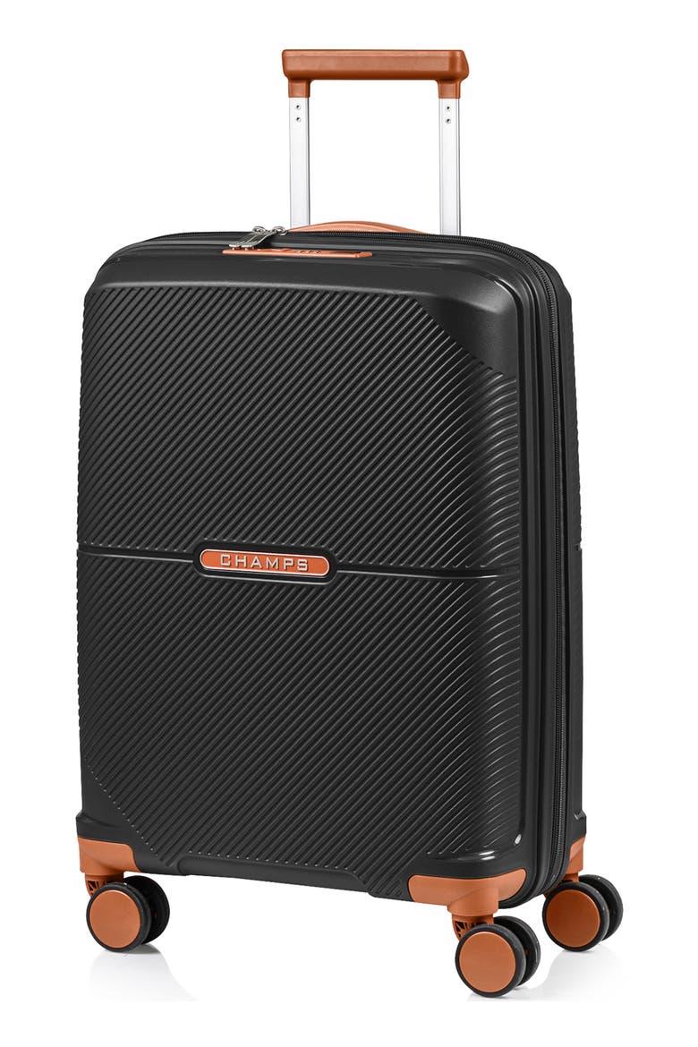 Vintage Aura 20-Inch Hardside Spinner Carry-On, Alternate, color, BLACK
