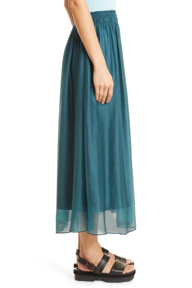 Smocked Waist Maxi Skirt, Alternate, color, DK BLUE WALTZ