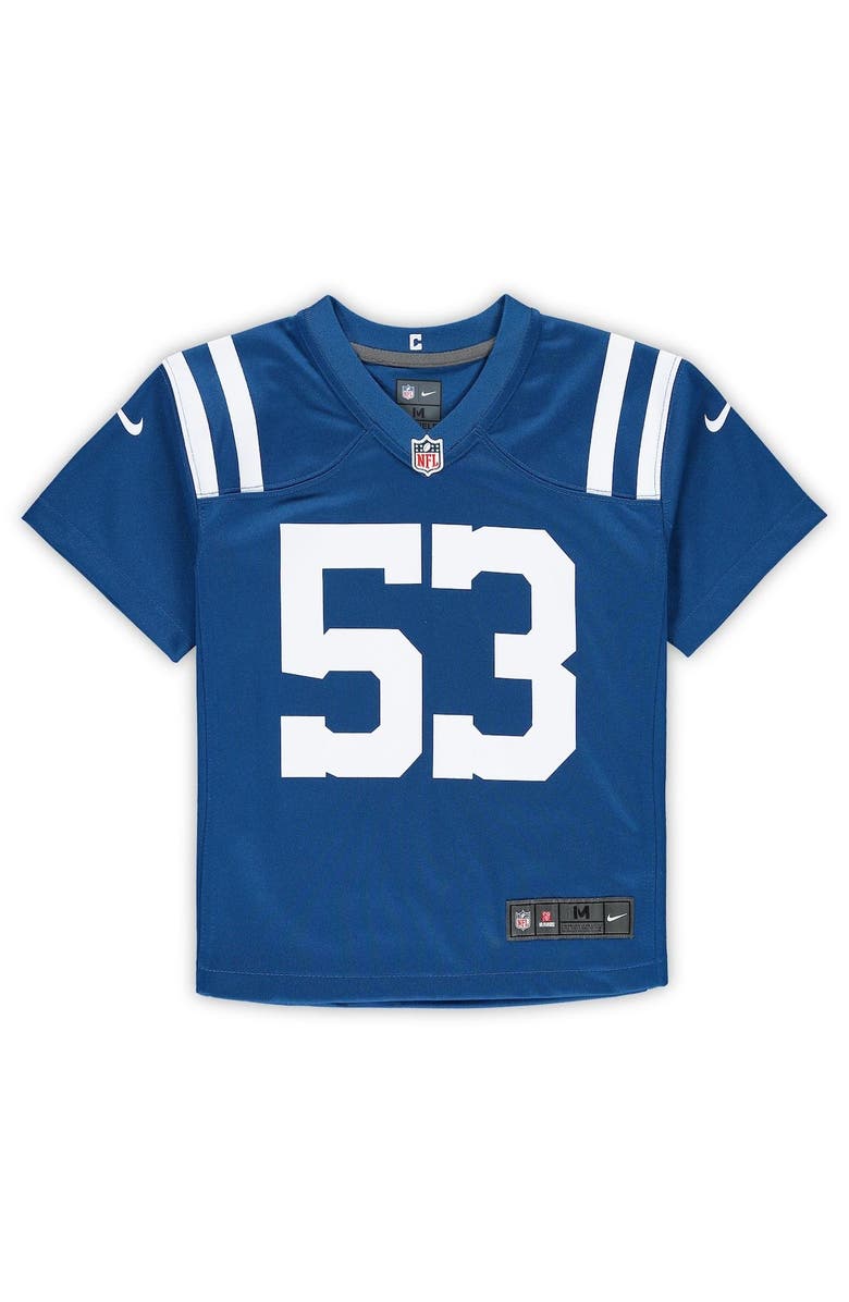 Nike Preschool Nike Shaquille Leonard Royal Indianapolis Colts Game Jersey, Alternate, color,
