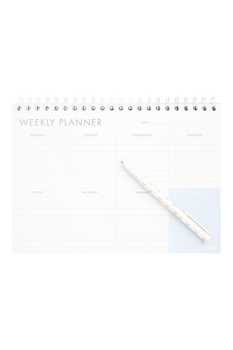 Time is Now Weekly Planner, Alternate, color, SOFT BLUE