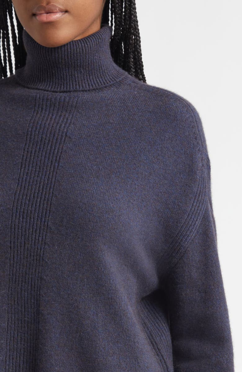 Emporio Armani Melange Turtleneck Wool Sweater, Alternate, color, Solid Medium Blue
