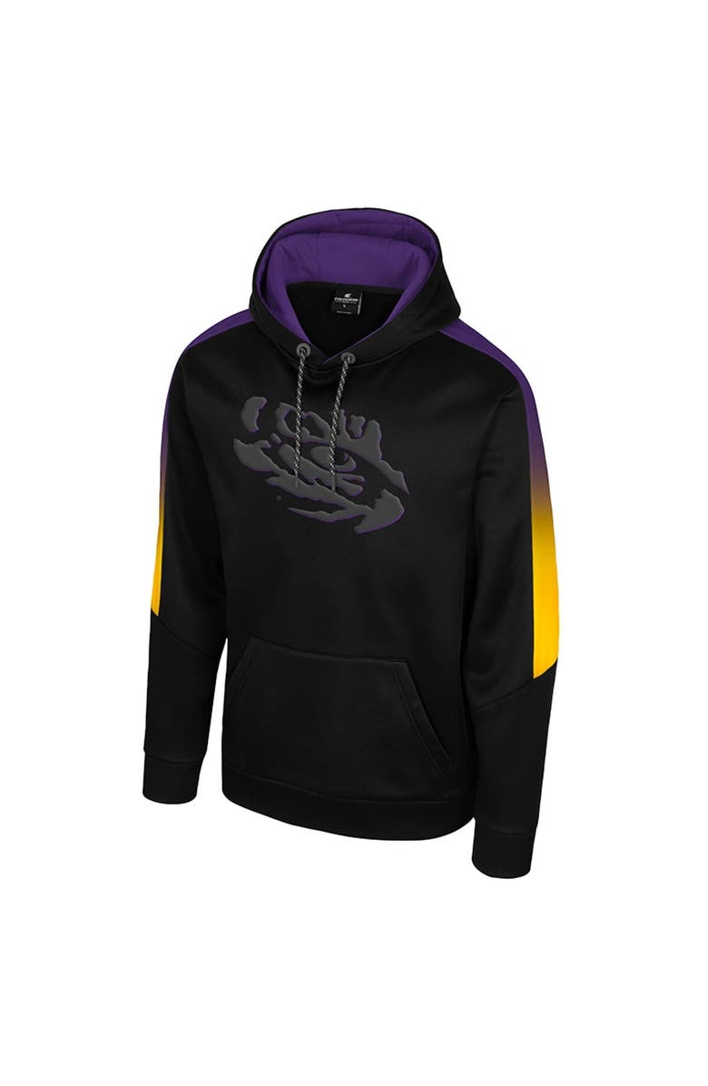 COLOSSEUM Men's Colosseum Black LSU Tigers The Gang Blackout Hoodie, Alternate, color, 
