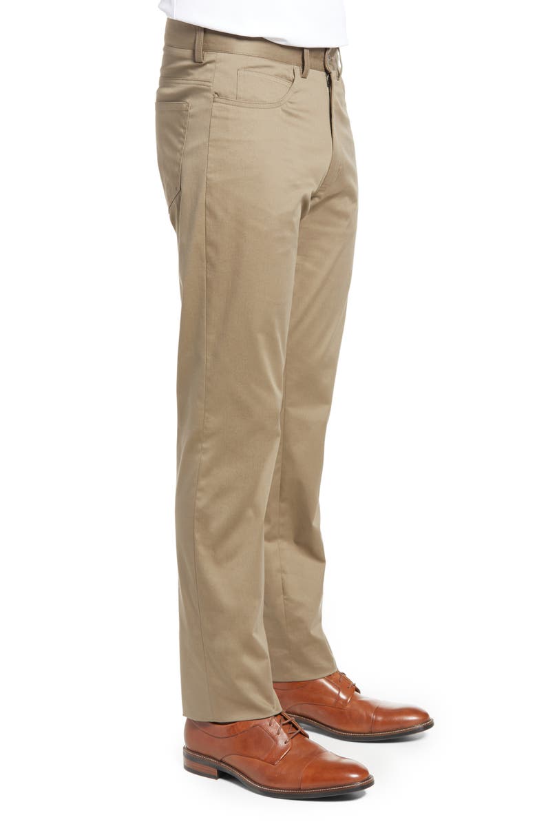 Berle Charleston Khakis Flat Front Stretch Twill Dress Pants, Alternate, color, 