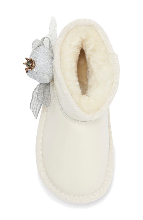 Doe A Dear Kids' Princess Bear Faux Fur Lined Boot In Beige