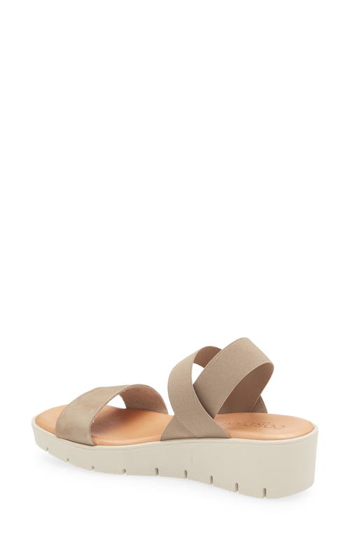 Cordani Morgan Slingback Platform Wedge Sandal In Taupe