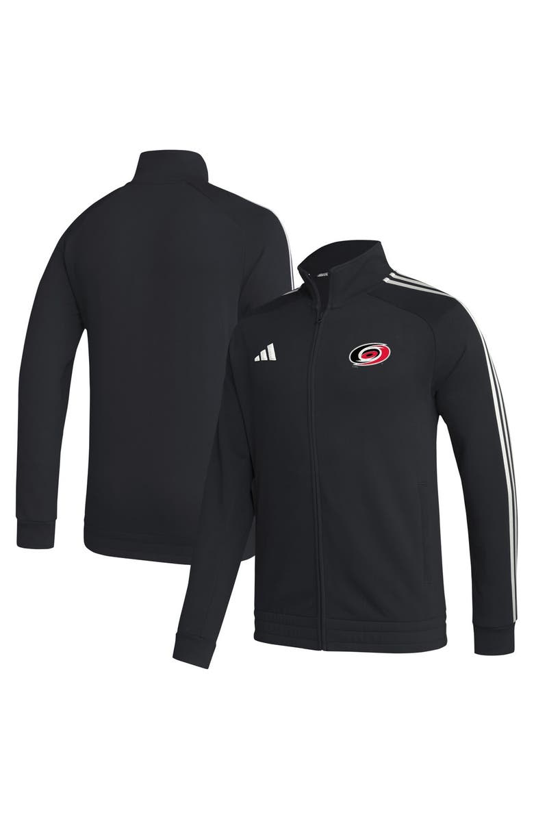 adidas Men's adidas  Black Carolina Hurricanes Raglan Full-Zip Track Jacket, Alternate, color, 
