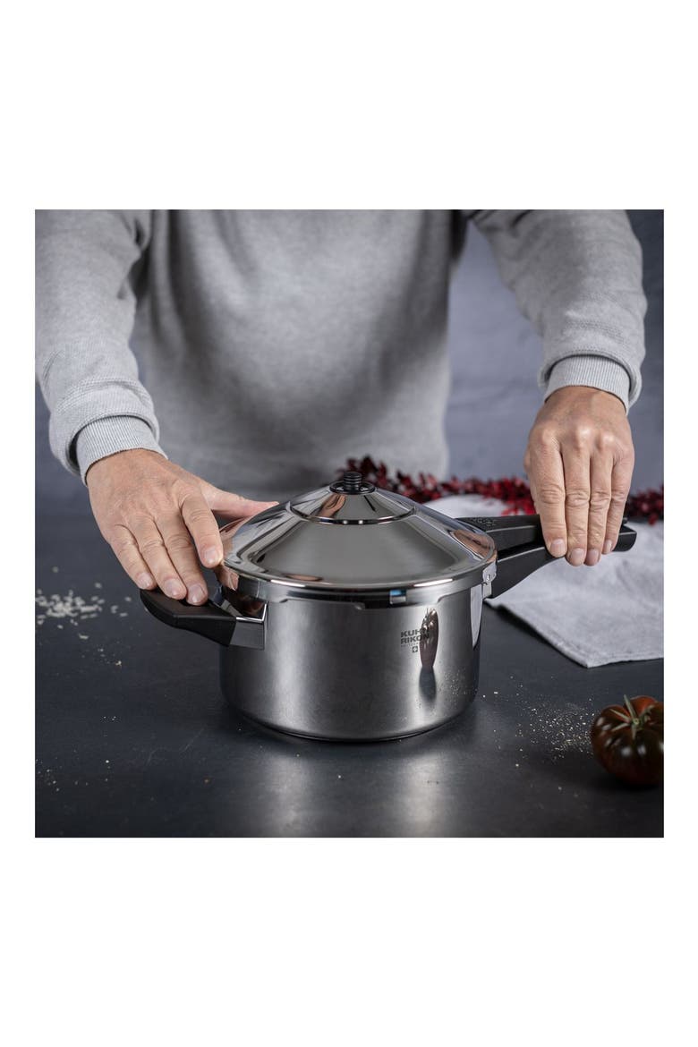 Duromatic Stainless Steel Saucepan Pressure Cooker, 3.7 Qt, Alternate, color, Silver