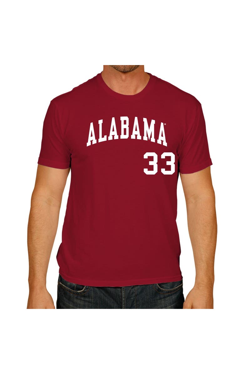 Retro Brand Men's Original Retro Brand Tommy Hunter Crimson Alabama Crimson Tide Baseball Name & Number T-Shirt, Alternate, color,