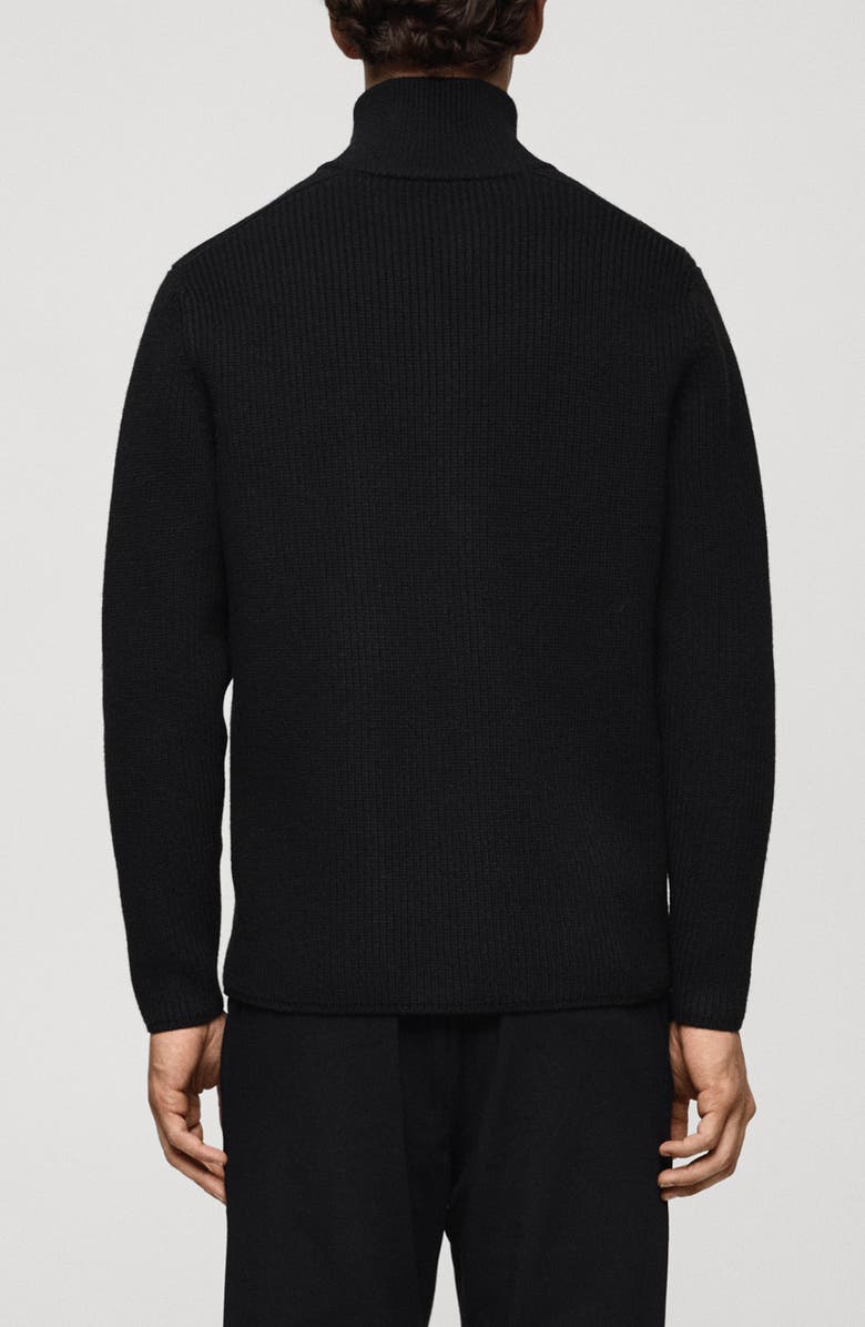 MANGO Wool Blend CoolMax Half Zip Pullover, Alternate, color, 